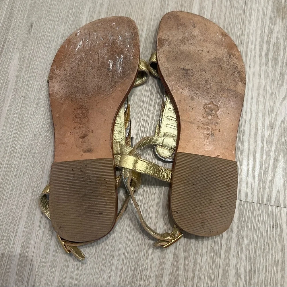 Matt Bernson Metallic Sandals 7